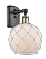 Sconces Single Glass by Innovations ( 405 | 516-1W-BAB-G121-8RW Ballston ) 