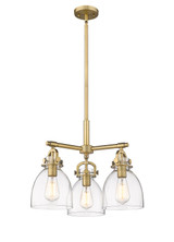 Mini Chandeliers Glass Shade by Innovations ( 405 | 410-3CR-BB-G412-7CL Downtown Urban ) 