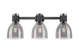 Bathroom Fixtures Three Lights by Innovations ( 405 | 464-3W-BK-G464D-7SM Downtown Urban ) 