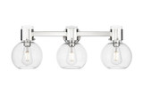 Bathroom Fixtures Three Lights by Innovations ( 405 | 464-3W-PN-G464B-7CL Downtown Urban ) 