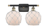Bathroom Fixtures Two Lights by Innovations ( 405 | 516-2W-BAB-G121-8RW Ballston ) 