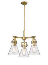 Mini Chandeliers Glass Shade by Innovations ( 405 | 411-3CR-BB-G411-7SDY Downtown Urban ) 