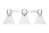Bathroom Fixtures Three Lights by Innovations ( 405 | 464-3W-PN-G464C-7SDY Downtown Urban ) 