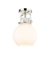 Semi-Flush Mts. Glass Down by Innovations ( 405 | 410-1F-PN-G410-8WH Downtown Urban ) 