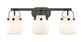 Bathroom Fixtures Three Lights by Innovations ( 405 | 423-3W-BK-G410-6WH Downtown Urban ) 