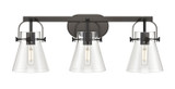 Bathroom Fixtures Three Lights by Innovations ( 405 | 423-3W-BK-G411-6CL Downtown Urban ) 