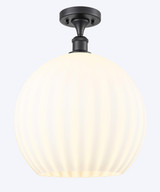 Semi-Flush Mts. Glass Down by Innovations ( 405 | 516-1C-BK-G1217-14WV Ballston ) 