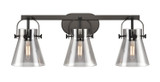 Bathroom Fixtures Three Lights by Innovations ( 405 | 423-3W-BK-G411-6SM Downtown Urban ) 