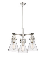 Mini Chandeliers Glass Shade by Innovations ( 405 | 411-3CR-PN-G411-7CL Downtown Urban ) 