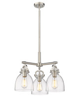Mini Chandeliers Glass Shade by Innovations ( 405 | 410-3CR-SN-G412-7CL Downtown Urban ) 
