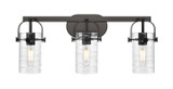 Bathroom Fixtures Three Lights by Innovations ( 405 | 423-3W-BK-G423-7DE Downtown Urban ) 