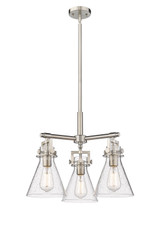 Mini Chandeliers Glass Shade by Innovations ( 405 | 411-3CR-SN-G411-7SDY Downtown Urban ) 