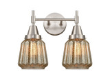 Bathroom Fixtures Two Lights by Innovations ( 405 | 447-2W-SN-G146-LED Caden ) 