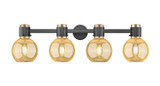 Bathroom Fixtures Four Lights by Innovations ( 405 | 464-4W-BK-G464B-7ME Downtown Urban ) 