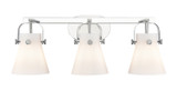 Bathroom Fixtures Three Lights by Innovations ( 405 | 423-3W-PC-G411-6WH Downtown Urban ) 