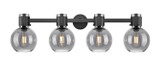 Bathroom Fixtures Four Lights by Innovations ( 405 | 464-4W-BK-G464B-7SM Downtown Urban ) 
