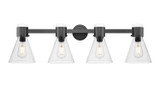 Bathroom Fixtures Four Lights by Innovations ( 405 | 464-4W-BK-G464C-7SDY Downtown Urban ) 