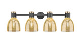 Bathroom Fixtures Four Lights by Innovations ( 405 | 464-4W-BK-G464D-7ME Downtown Urban ) 