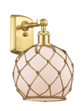Sconces Single Glass by Innovations ( 405 | 516-1W-SG-G121-8RB-LED Ballston ) 