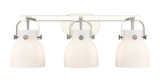 Bathroom Fixtures Three Lights by Innovations ( 405 | 423-3W-PN-G412-6WH Downtown Urban ) 