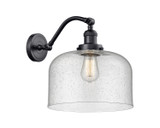 Sconces Single Glass by Innovations ( 405 | 515-1W-BK-G74-L-LED Franklin Restoration ) 