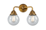 Bathroom Fixtures Two Lights by Innovations ( 405 | 288-2W-BB-G204-6-LED Nouveau 2 ) 