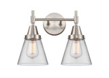 Bathroom Fixtures Two Lights by Innovations ( 405 | 447-2W-SN-G62-LED Caden ) 