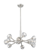 Mid. Chandeliers Glass Down by Innovations ( 405 | 465-12CR-SN-G465-CL Ballston Urban ) 