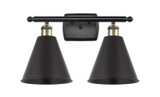 Bathroom Fixtures Two Lights by Innovations ( 405 | 516-2W-BAB-MBC-8-BK-LED Ballston ) 