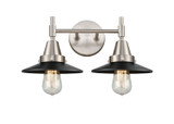 Bathroom Fixtures Two Lights by Innovations ( 405 | 447-2W-SN-M6-BK-LED Caden ) 