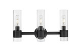 Bathroom Fixtures Three Lights by Innovations ( 405 | 467-3W-BK-G467-CL Downtown Urban ) 