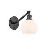 Sconces Single Glass by Innovations ( 405 | 317-1W-BK-G121-6 Ballston ) 