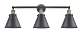 Bathroom Fixtures Three Lights by Innovations ( 405 | 205-BAB-M13-BK Franklin Restoration ) 