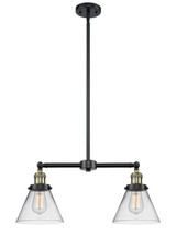 Mid. Chandeliers Glass Down by Innovations ( 405 | 209-BAB-G42-LED Franklin Restoration ) 