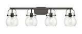 Bathroom Fixtures Four Lights by Innovations ( 405 | 423-4W-BK-G410-6CL Downtown Urban ) 