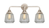 Bathroom Fixtures Three Lights by Innovations ( 405 | 288-3W-PN-G142-LED Nouveau 2 ) 