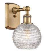 Sconces Single Glass by Innovations ( 405 | 516-1W-BB-G122C-6CL Ballston ) 