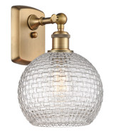 Sconces Single Glass by Innovations ( 405 | 516-1W-BB-G122C-8CL Ballston ) 