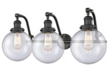 Bathroom Fixtures Three Lights by Innovations ( 405 | 515-3W-OB-G204-8-LED Franklin Restoration ) 