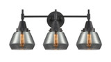 Bathroom Fixtures Three Lights by Innovations ( 405 | 447-3W-BK-G173 Caden ) 