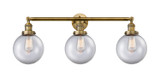 Bathroom Fixtures Three Lights by Innovations ( 405 | 205-BB-G202-8-LED Franklin Restoration ) 
