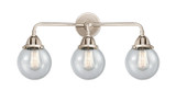 Bathroom Fixtures Three Lights by Innovations ( 405 | 288-3W-PN-G204-6-LED Nouveau 2 ) 