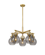 Mid. Chandeliers Glass Down by Innovations ( 405 | 410-5CR-BB-G410-7SM Downtown Urban ) 