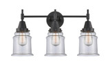 Bathroom Fixtures Three Lights by Innovations ( 405 | 447-3W-BK-G182-LED Caden ) 