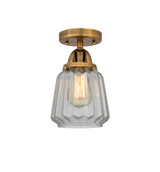 Semi-Flush Mts. Glass Down by Innovations ( 405 | 288-1C-BB-G142-LED Nouveau 2 ) 