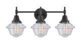 Bathroom Fixtures Three Lights by Innovations ( 405 | 447-3W-BK-G534 Caden ) 