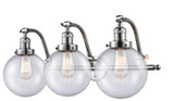 Bathroom Fixtures Three Lights by Innovations ( 405 | 515-3W-PC-G204-8-LED Franklin Restoration ) 