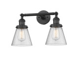 Bathroom Fixtures Two Lights by Innovations ( 405 | 208-BK-G64-LED Franklin Restoration ) 