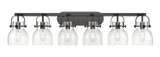 Bathroom Fixtures Five+Lights by Innovations ( 405 | 423-6W-BK-G412-6CL Downtown Urban ) 