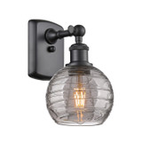 Sconces Single Glass by Innovations ( 405 | 516-1W-BK-G1213-6SM Ballston ) 